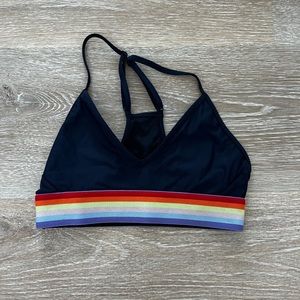 The Upside Rainbow Stripe Sports Bra